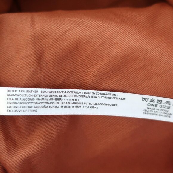 Free People Artisan Crafted Natural Woven Raffia Sling Leather Shoulder Hobo Bag - Picture 7 of 8